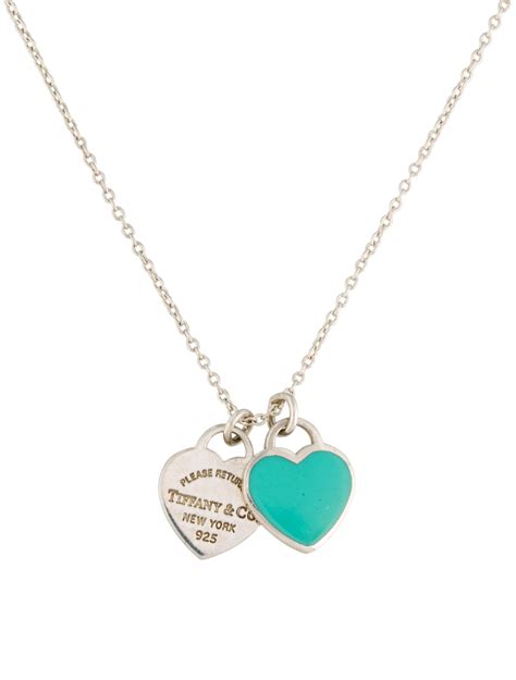 tiffany necklace with two hearts